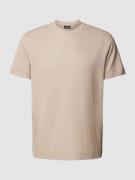 Emporio Armani T-Shirt mit feinem Strukturmuster in Beige, Größe S