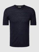 Emporio Armani T-Shirt mit Strukturmuster in Marine, Größe S