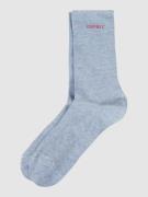 Esprit Socken im 2er-Pack in Blau Melange, Größe 35-38