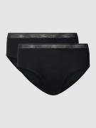 Esprit Pants mit semitransparentem Logo-Bund in Black, Größe 36