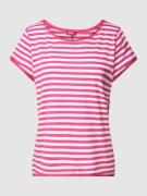 Esprit T-Shirt mit Streifenmuster in Pink, Größe S