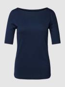 Esprit T-Shirt in unifarbenem Design in Marine, Größe S