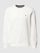 Gant Regular Fit Sweatshirt mit Label-Stitching Modell 'SHIELD' in Off...