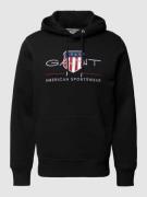 Gant Hoodie mit Label-Stitching Modell 'ARCHIVE SHIELD' in Black, Größ...