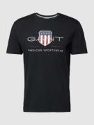 Gant T-Shirt mit Label-Print Modell 'ARCHIVE SHIELD' in Black, Größe S