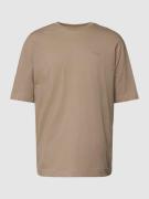 Gant Regular Fit T-Shirt mit Logo-Stitching in Taupe, Größe M
