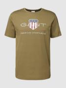 Gant T-Shirt mit Label-Print Modell 'ARCHIVE SHIELD' in Oliv, Größe S