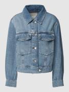 Gant Cropped Jeansjacke mit Brusttaschen in Blau, Größe XS