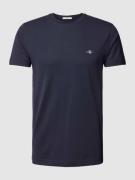 Gant T-Shirt mit Label-Stitching in Marine, Größe S