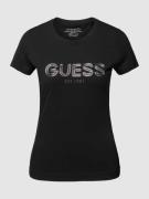 Guess T-Shirt mit Label-Applikation in Black, Größe XS
