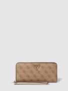 Guess Portemonnaie mit Allover-Logo-Muster Modell 'LAUREL' in Camel, G...