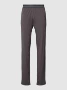 Jockey Pyjama-Hose mit elastischem Logo-Bund in Dunkelgrau, Größe S