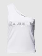 Juicy Couture Tanktop mit One-Shoulder-Träger Modell 'DIGI' in Weiss, ...