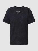 KARL KANI T-Shirt mit Label-Stitching in Black, Größe XS