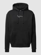 KARL KANI Hoodie mit Label-Stitching Modell 'SIGNATURE' in Black, Größ...