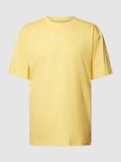 KARL KANI T-Shirt mit Label-Stitching Modell 'Small Signature' in Gelb...