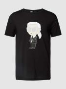 Karl Lagerfeld T-Shirt mit Motiv-Print in Black, Größe L