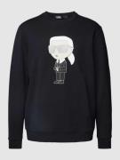 Karl Lagerfeld Sweatshirt mit Label-Print in Dunkelblau, Größe S