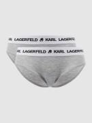 Karl Lagerfeld Slip mit Label-Print im 2er-Pack in Mittelgrau Melange,...