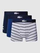 Lacoste Trunks mit Label-Detail im 3er-Pack in Marine, Größe L