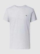 Lacoste T-Shirt mit Logo-Stitching Modell 'Supima' in Hellgrau, Größe ...