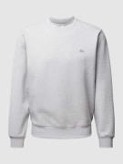 Lacoste Sweatshirt mit Label-Detail in Hellgrau, Größe XXXL