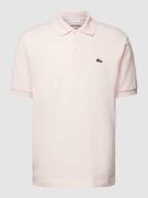 Lacoste Poloshirt mit Label-Stitching in Rosa, Größe S