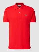 Lacoste Poloshirt mit Label-Stitching in Rot, Größe M