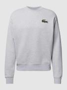 Lacoste Loose Fit Sweatshirt in Melange-Optik in Hellgrau Melange, Grö...