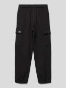 Lacoste Sweatpants mit Logo-Stitching in Black, Größe 164