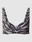 LASCANA Bikini-Oberteil mit Animal-Print in Black, Größe 36/C