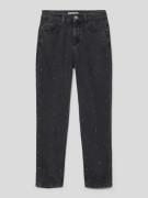 Mango Jeans mit Strasssteinbesatz Modell 'Regina' in Black, Größe 128