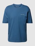 Marc O'Polo T-Shirt mit Label-Stitching in Rauchblau, Größe M