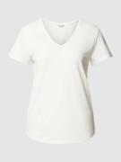 mbyM T-Shirt mit V-Ausschnitt Modell 'Luvanna' in Offwhite, Größe XS