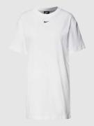 Nike Kurzärmeliges Sweatkleid mit Logo-Stitching in Weiss, Größe XS