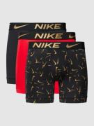 Nike Boxershorts mit elastischem Logo-Bund im 3er-Pack in Rot, Größe M