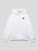 Nike Hoodie mit Label-Stitching in Weiss, Größe 152