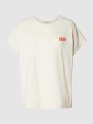 Oilily T-Shirt mit Label-Print Modell 'TOYEN' in Offwhite, Größe XS