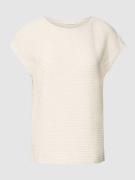 OPUS T-Shirt in Strukturmuster Modell 'Sabila' in Offwhite, Größe 42