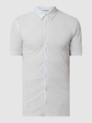 Pierre Cardin Slim Fit Business-Hemd aus Piqué mit kurzem Arm - 'Futur...