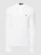Polo Ralph Lauren Slim Fit Poloshirt mit Label-Stitching in Weiss, Grö...