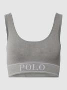 POLO RALPH LAUREN Bralette mit Label-Detail in Hellgrau Melange, Größe...