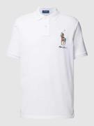 Polo Ralph Lauren Classic Fit Poloshirt mit Label-Stitching in Weiss, ...