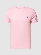 Polo Ralph Lauren T-Shirt mit Label-Stitching in Pink, Größe S