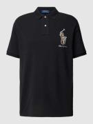 Polo Ralph Lauren Classic Fit Poloshirt mit Label-Stitching in Black, ...