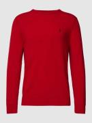 Polo Ralph Lauren Strickpullover aus Wolle mit Logo-Stitching in Rot, ...