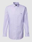 Polo Ralph Lauren Custom Fit Business-Hemd mit Gitterkaro in Flieder, ...