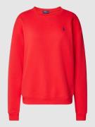 Polo Ralph Lauren Sweatshirt mit Logo-Stitching in Hellrot, Größe XS