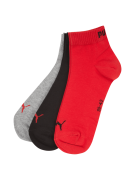 Puma Socken mit Label-Details im 3er-Pack in Rot, Größe 39/42