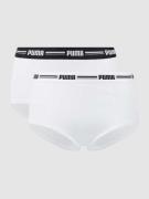 Puma Panty mit Stretch-Anteil im 2er-Pack in Weiss, Größe XS